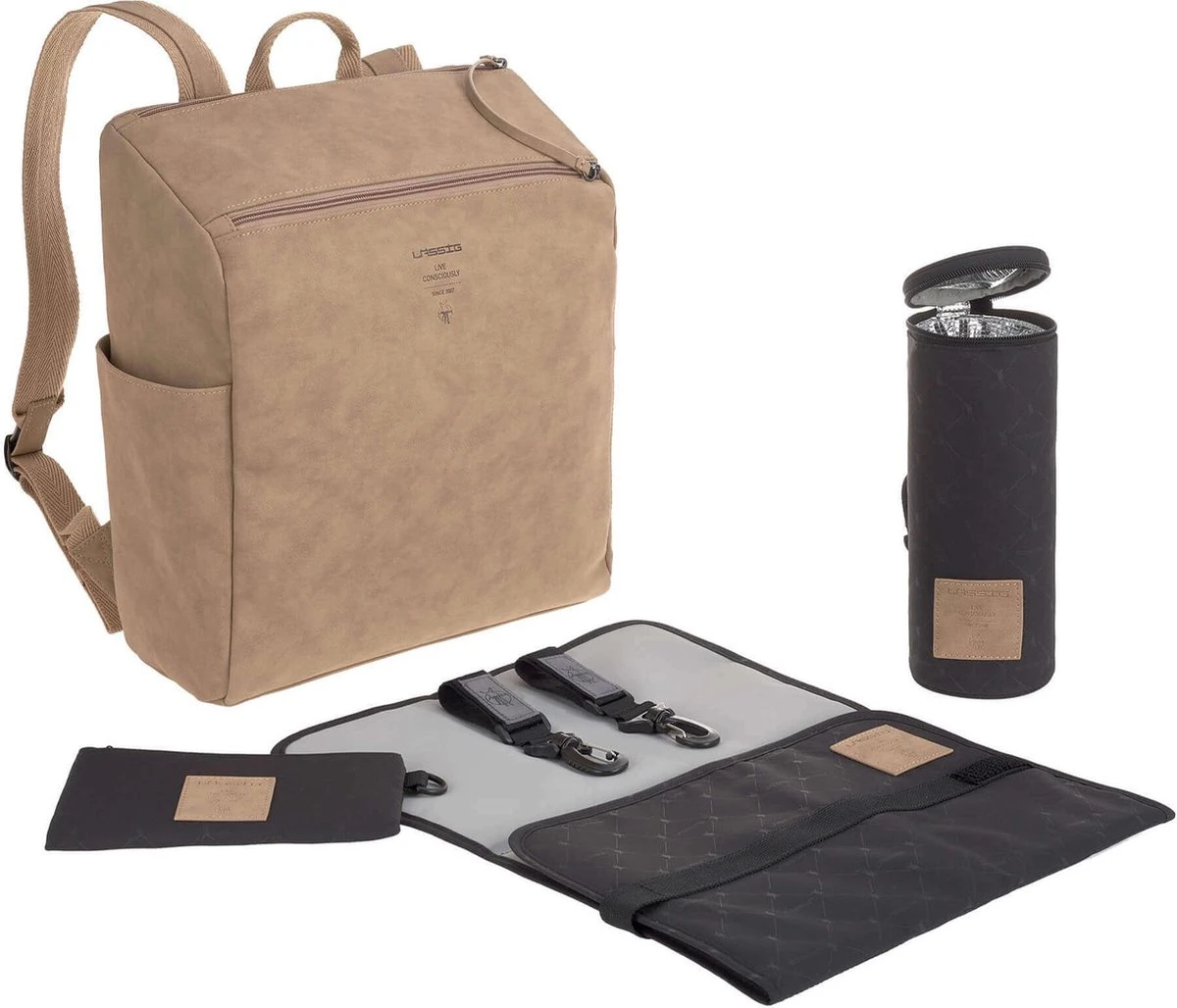 Lässig Luiertas Rugzak TEN - Camel 2 Lässig Luiertas Rugzak TEN - Camel - Image 2