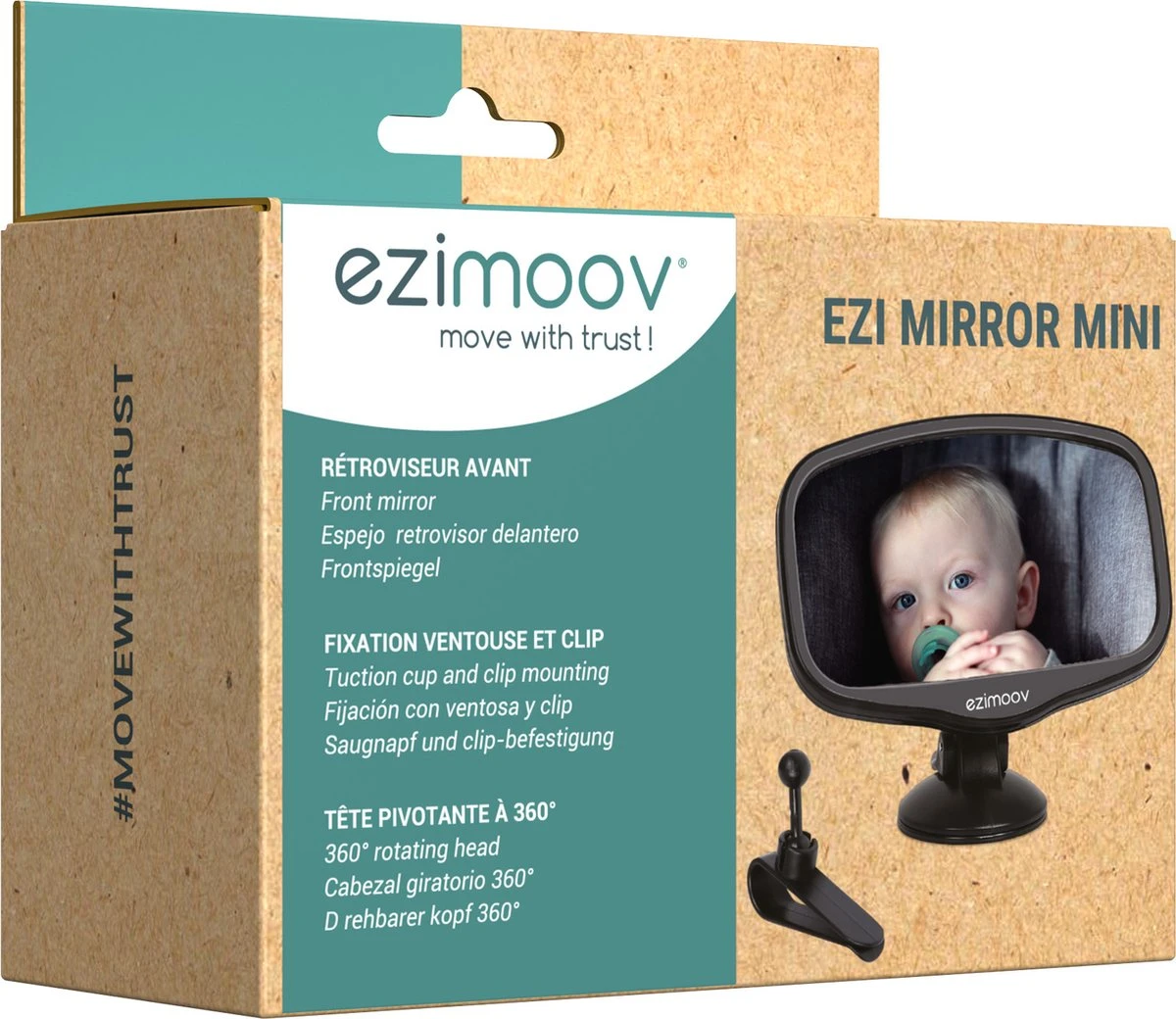 EZI MIRROR MINI - Auto Spiegel Baby - Met Klem En Zuignap - Klein Formaat - Bevestig Op Ruit Of Aan Zonneklep 10 EZI MIRROR MINI - Auto Spiegel Baby - Met Klem En Zuignap - Klein Formaat - Bevestig Op Ruit Of Aan Zonneklep - Image 10