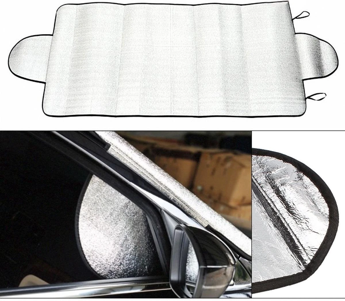 Universele Antivries Scherm Voorruit & Achterruit - Zonnewering / Zonwering Voorraam Beschermer - Autozonwering Autoraam - Universeel 3 Universele Antivries Scherm Voorruit & Achterruit - Zonnewering / Zonwering Voorraam Beschermer - Autozonwering Autoraam - Universeel - Image 3