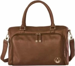 Grote Luiertas Double Zip Satchel Chestnut Redwood - Kunstleer - 42 Cm Breed -Maxi-Cosi Winkel 1200x1049 5
