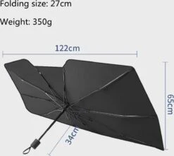 TDR - Zonnescherm / Autoparaplu - Binnenkant Voorruit Auto - Opvouwbaar - Hitte En UV Bescherming - 122 X 65 Cm -Maxi-Cosi Winkel 1200x1076