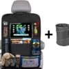 Merkloos Autostoel Organizer + Opvouwbare Mini Prullenbak Bundel - Musthave Voor Uw Autovakantie! - IPad/Tablet Houder - Opvouwbaar - Inklapbaar - Rugleuning - Auto Opbergsysteem - Kinderen - Waterafstotend - Prullenmand - Licht - Opberg - Universeel - Handig