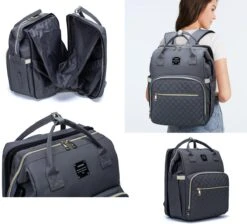 Luiertas - Multifuctioneel Luiertas 3 In 1 - Met Babybedje - Met Verschoningsmatje - Grijs - Met Usb - Met Verdikt Matras -Maxi-Cosi Winkel 1200x1090 3