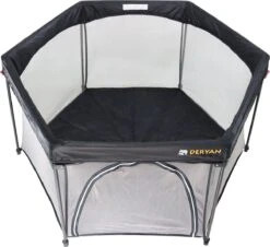 Deryan Draagbare Kinderbox - Zwart - Vaste Matrasbodem - Reisbox - Campingbedje -Maxi-Cosi Winkel 1200x1097 3