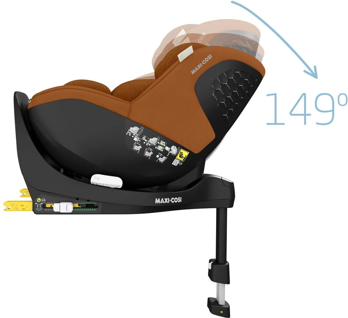 Maxi-Cosi Mica Pro Eco I-Size Autostoeltje - 360° Draaibaar - Gerecyclede Stoffen - Authentic Cognac - Vanaf De Geboorte Tot Ca. 4 Jaar 9 Maxi-Cosi Mica Pro Eco I-Size Autostoeltje - 360° Draaibaar - Gerecyclede Stoffen - Authentic Cognac - Vanaf De Geboorte Tot Ca. 4 Jaar - Image 9