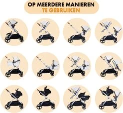 Deryan Evy Kinderwagen - Duo Kinderwagen - Uitbreidbaar - Inclusief Reiswieg - Creme -Maxi-Cosi Winkel 1200x1105 9