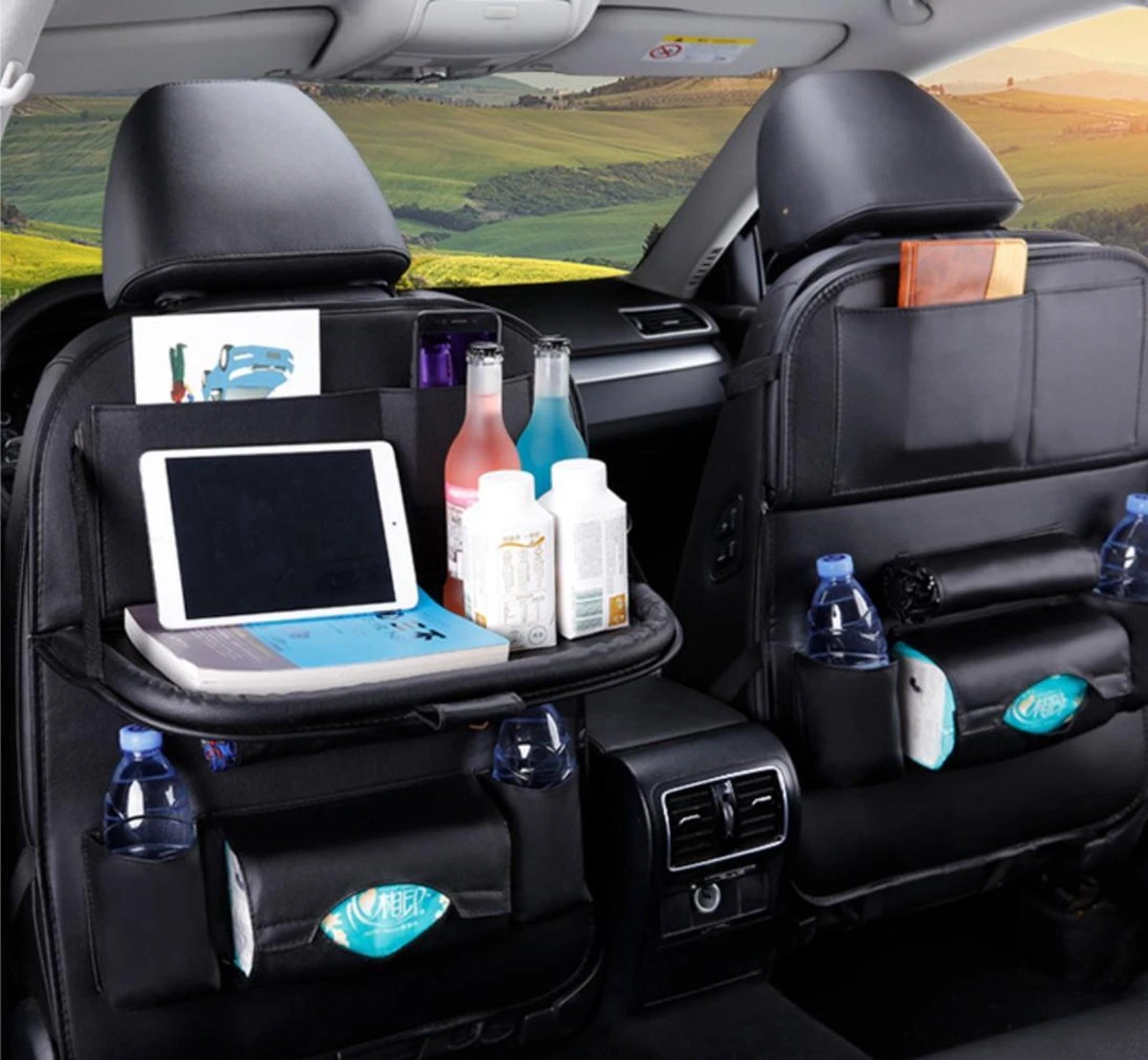 Merkloos Autostoel Organizer - Met Uitklapbare Laptophouder - Auto Organizer Met Tablet Houder - Auto Ipadhouder Voor Kinderen - Auto Organizer Met Uitklapbaar Tafel - Tray - Fleshouder - Tissuehouder - Car Organizer - Car Seat Organizer - Luxe Mat Zwart 2 Merkloos Autostoel Organizer - Met Uitklapbare Laptophouder - Auto Organizer Met Tablet Houder - Auto Ipadhouder Voor Kinderen - Auto Organizer Met Uitklapbaar Tafel - Tray - Fleshouder - Tissuehouder - Car Organizer - Car Seat Organizer - Luxe Mat Zwart - Image 2