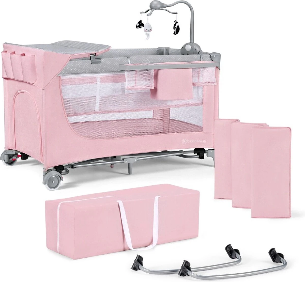 Kinderkraft Campingbed - Leody Met Accessoires - Roze 11 Kinderkraft Campingbed - Leody Met Accessoires - Roze - Image 11