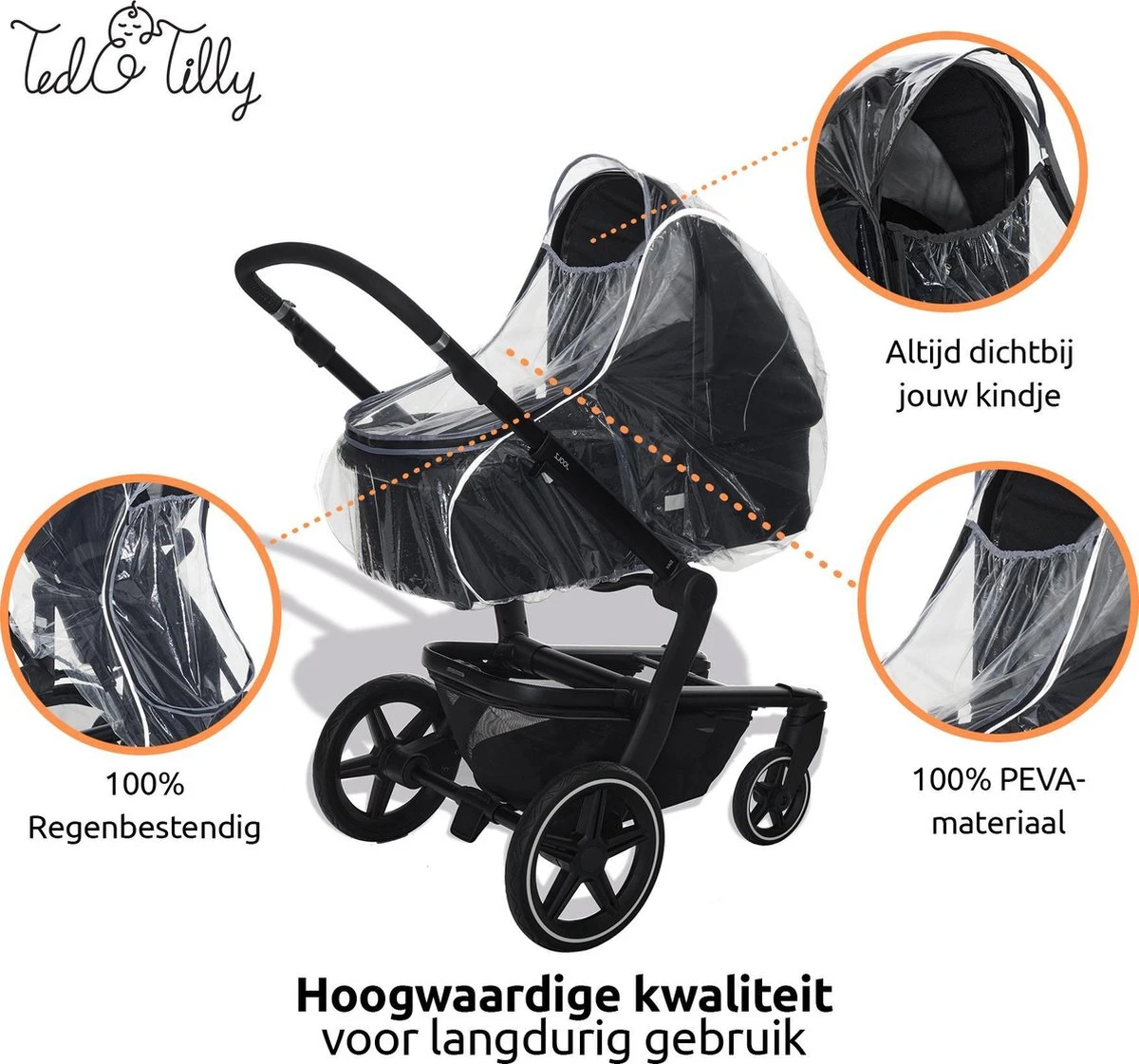 Universele Regenhoes Kinderwagen Met Kijkvenster – Buggy Hoes Universeel – Tegen Regen En Miezer Buggy – Doorzichtig 4 Universele Regenhoes Kinderwagen Met Kijkvenster – Buggy Hoes Universeel – Tegen Regen En Miezer Buggy – Doorzichtig - Image 4