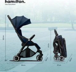 Hamilton By Yoop One Prime X1 Buggy - Premium Stroller Met One Hand Folding Technologie - Blauw - Lichte, Verstelbare En Wendbare Kinderwagen Met Vele Gemakken -Maxi-Cosi Winkel 1200x1126 4