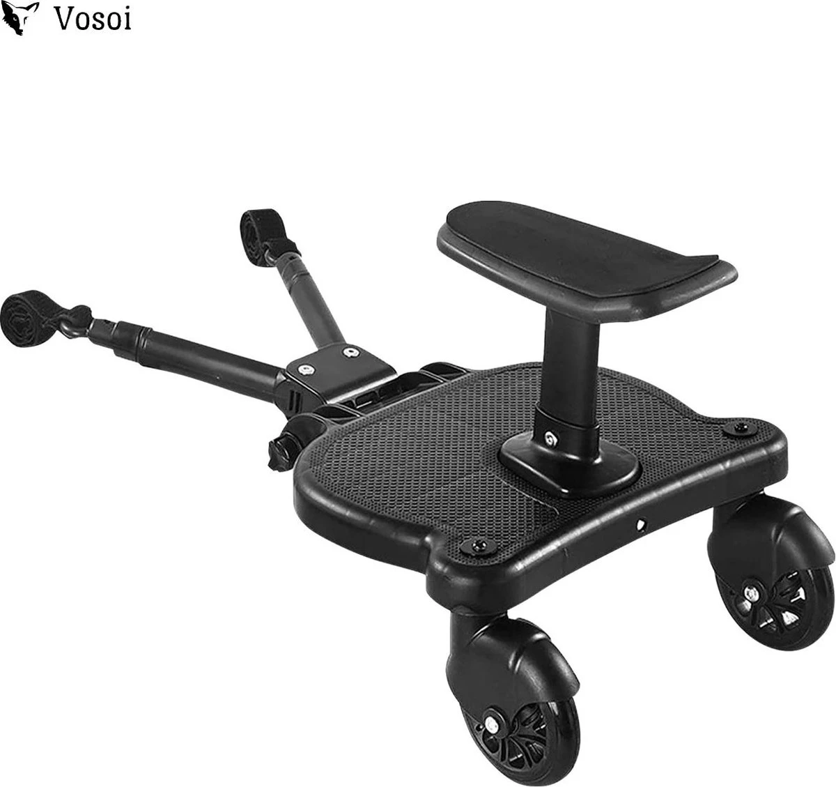 Vosoi - Meerijdplankje - Kinderwagen - Buggy's - Onderweg - Universeel - Verstelbaar - Zitje - Onderweg - 2 Wielen - Kinderwagen Accessoires 1 Vosoi - Meerijdplankje - Kinderwagen - Buggy's - Onderweg - Universeel - Verstelbaar - Zitje - Onderweg - 2 Wielen - Kinderwagen Accessoires