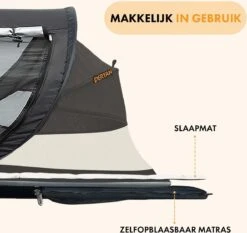 Deryan Peuter Luxe Campingbedje – Inclusief Zelfopblaasbare Matras - Zwart -Maxi-Cosi Winkel 1200x1132 3
