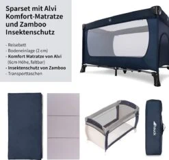 Hauck Dream N Play Plus Campingbedje Set - Met Matras En Muggennet - Navy -Maxi-Cosi Winkel 1200x1136 6