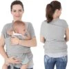Baby Mama Draagdoek Grijs - Rekbaar - Biologisch Katoen - Ergonomisch - Draagzak - Tot 15KG