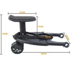 Merkloos Happyment® Universeel Meerijdplankje - Met Zitting - Voor Kinderwagen - Buggyboard - Zwart -Maxi-Cosi Winkel 1200x1137 4