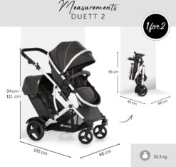 Hauck Duett 2 Duo Kinderwagen - Zwart -Maxi-Cosi Winkel 1200x1139 13