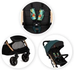 MoMi Wandelwagen - Compacte Lichtgewicht Buggy - Estelle - Green-Gold (geschikt Van 6mnd - 15kg) -Maxi-Cosi Winkel 1200x1139 14