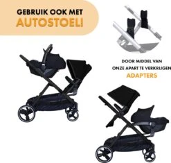 Deryan Evy Kinderwagen - Duo Kinderwagen - Uitbreidbaar - Inclusief Reiswieg - Zwart -Maxi-Cosi Winkel 1200x1140 4