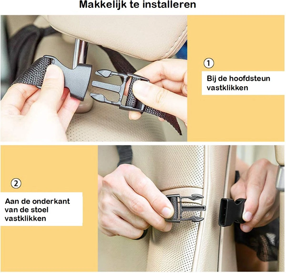Venneweide - Luxe En Degelijke Autostoel Organizer Met Tablethouder - Auto Organizer - Voor Baby En Kinderen - Veel Opbergruimte - Geschikt Voor O.a. IPad - Topkwaliteit - Zwart 2 Venneweide - Luxe En Degelijke Autostoel Organizer Met Tablethouder - Auto Organizer - Voor Baby En Kinderen - Veel Opbergruimte - Geschikt Voor O.a. IPad - Topkwaliteit - Zwart - Image 2