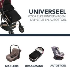 Achaté Voetenzak - Voor Kinderwagen Of Stoeltje – Baby Slaapzak - Autostoel - Zwart -Maxi-Cosi Winkel 1200x1149 8
