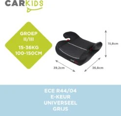 Carkids Auto Zitverhoger Grijs | Autostoeltje Groep 2-3 | Kinderen Van 3,5-12 Jaar | 15-36 Kg 9 Carkids Auto Zitverhoger Grijs | Autostoeltje Groep 2-3 | Kinderen Van 3,5-12 Jaar | 15-36 Kg -Maxi-Cosi Winkel 1200x1150 2