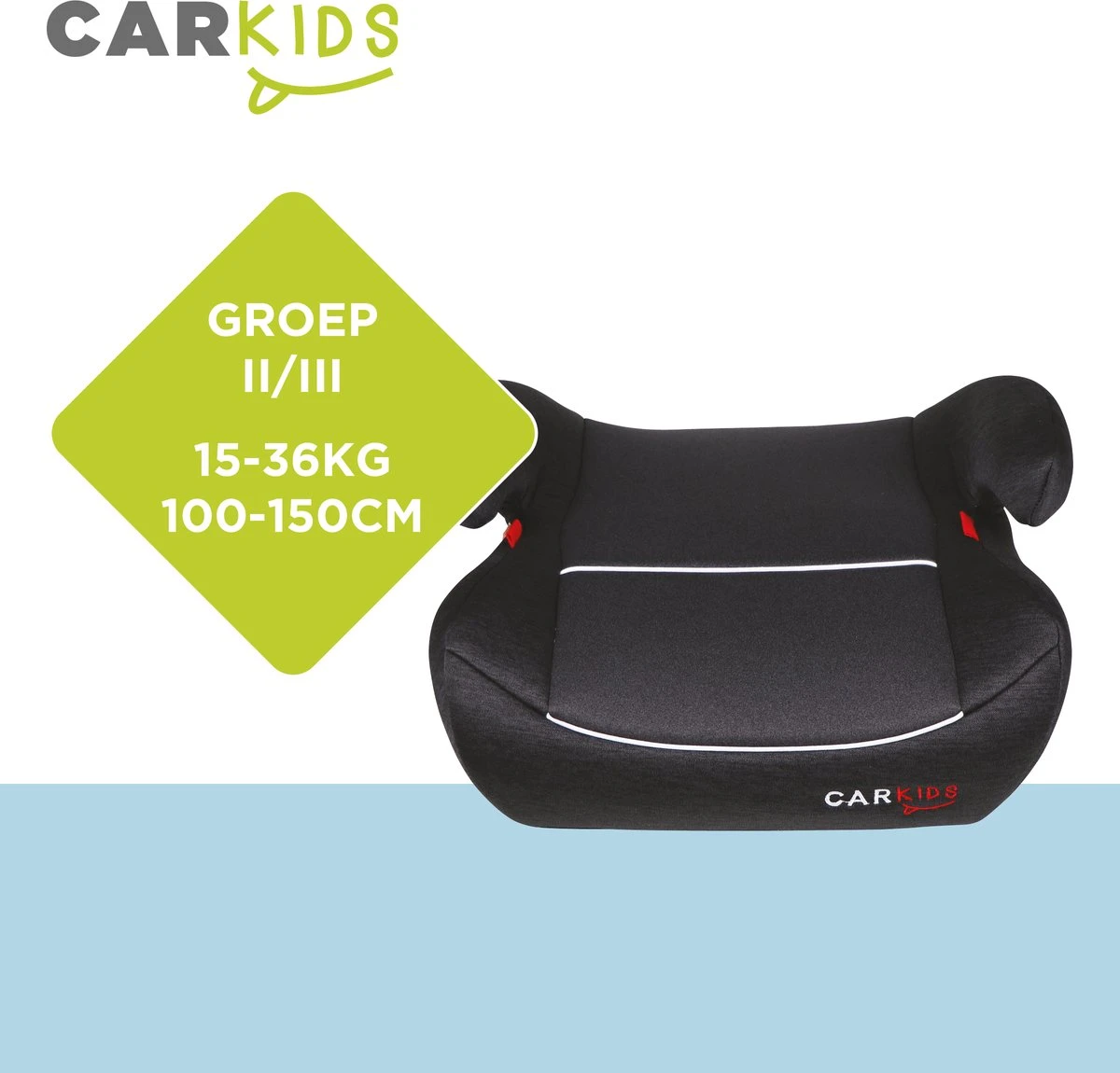 Carkids Auto Zitverhoger Grijs | Autostoeltje Groep 2-3 | Kinderen Van 3,5-12 Jaar | 15-36 Kg 4 Carkids Auto Zitverhoger Grijs | Autostoeltje Groep 2-3 | Kinderen Van 3,5-12 Jaar | 15-36 Kg - Image 4