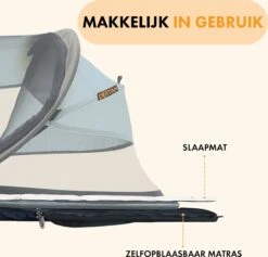 Deryan Baby Luxe Campingbedje – Inclusief Zelfopblaasbare Matras - Blue -Maxi-Cosi Winkel 1200x1151 10