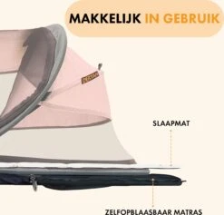 Deryan Baby Luxe Campingbedje – Inclusief Zelfopblaasbare Matras - Rose -Maxi-Cosi Winkel 1200x1151 8