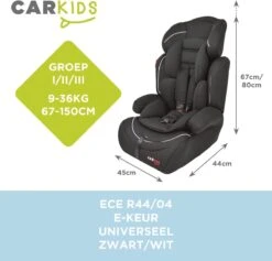 Carkids Verstelbaar Kinderautostoeltje Zwart En Wit | Kinderautostoel Groep 1-2-3 | Kinderen Van 9 Maanden-12 Jaar | 9-36 Kg 17 Carkids Verstelbaar Kinderautostoeltje Zwart En Wit | Kinderautostoel Groep 1-2-3 | Kinderen Van 9 Maanden-12 Jaar | 9-36 Kg -Maxi-Cosi Winkel 1200x1152 15
