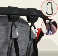 Tashaken Tassenhaak Kinderwagen Fiets Accessoire Haak Tas Hanger Boodschappen Haak Metaal 2 Stuks - Anti Diefstal - Extra Stevig - Goedkoop - Gratis Verzending