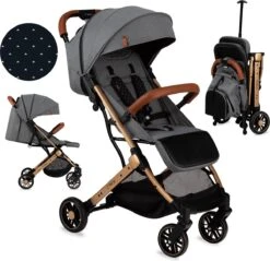MoMi Wandelwagen - Compacte Lichtgewicht Buggy - Estelle - Gray-Gold (geschikt Van 6mnd - 15kg) -Maxi-Cosi Winkel 1200x1160 3