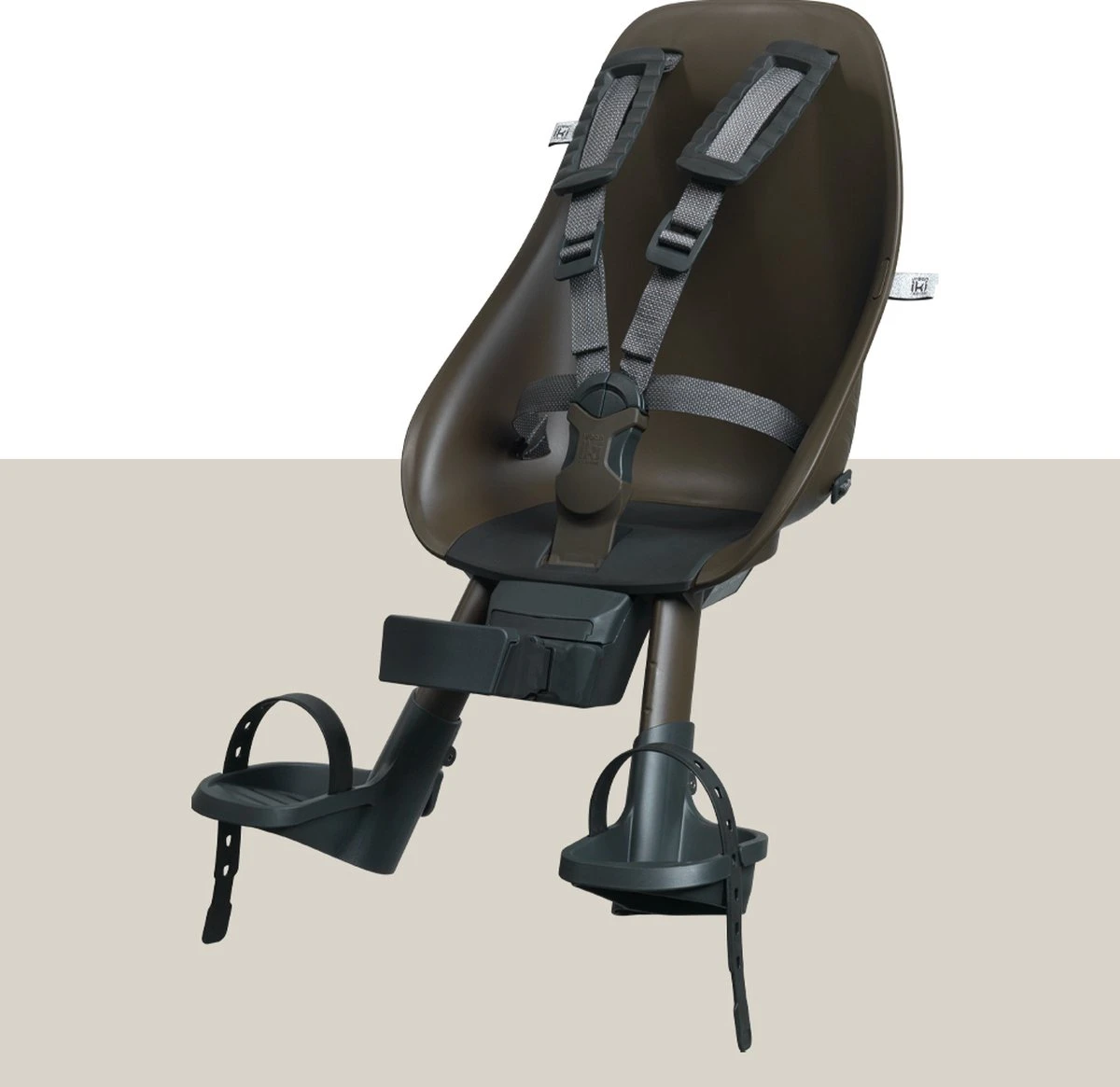 Urban Iki Fietsstoeltje Voor - Koge Brown/Bincho Black 1 Urban Iki Fietsstoeltje Voor - Koge Brown/Bincho Black