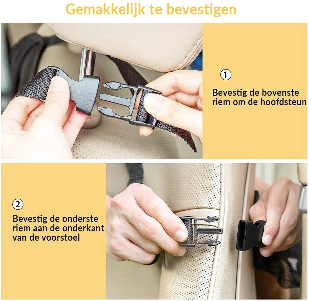 Merkloos Premium Luxe & Stevige Autostoel Organizer Met Tablet Houder - Set Van 2 - Auto Stoel Organiser - 5 Merkloos Premium Luxe & Stevige Autostoel Organizer Met Tablet Houder - Set Van 2 - Auto Stoel Organiser - - Image 5