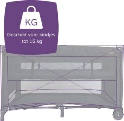 Prénatal Luxe Campingbedje Met Bodemverhoger - Inklapbaar Baby Campingbed - Reisbedje Met Wieltjes - Inclusief Bodemmatras - 120 X 60 Cm - Zwart -Maxi-Cosi Winkel 1200x1171 7