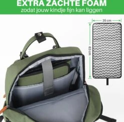 Brisby Slijtvaste Luiertas – Verzorgingstas – Met Buggymontage - Groen -Maxi-Cosi Winkel 1200x1179 1