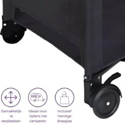 Prénatal Luxe Campingbedje Met Bodemverhoger - Inklapbaar Baby Campingbed - Reisbedje Met Wieltjes - Inclusief Bodemmatras - 120 X 60 Cm - Zwart -Maxi-Cosi Winkel 1200x1181 11