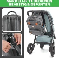 Brisby Slijtvaste Luiertas – Verzorgingstas – Met Buggymontage -Donkergrijs -Maxi-Cosi Winkel 1200x1181 8
