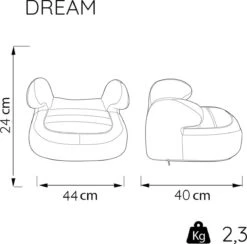 Nania - Zitverhoger Dream Luxe - Groep 2/3 (van 15 Tot 36 Kg) - 3 Tot 12 Jaar - Grijs -Maxi-Cosi Winkel 1200x1186 4