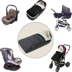 Monzana Voetenzak - Voor Kinderwagen Of Stoeltje - 93x56cm Grijs -Maxi-Cosi Winkel 1200x1188 9