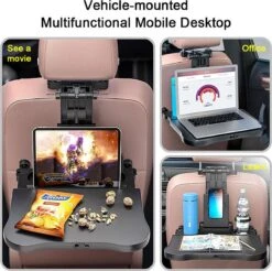 Multifunctionele Auto Tafel Voor Laptop Achterbank Snacks Fast Food Eetbak Drinken Computer Stoel Eettafel Beker Hoofdsteun Houder Klaptafel Stand Voor Telefoon & Tablet IPad -Maxi-Cosi Winkel 1200x1193