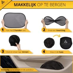 Lifestyle Living Zonnescherm Auto Zijruit – Zonwering Voor Baby En Kind – Zonder Zuignappen – UV Protectie – 2 Stuks – 51 X 31CM – Statisch - Zelfklevend -Maxi-Cosi Winkel 1200x1196 5