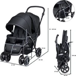 Deryan Luxe Elena Dubbele Buggy- Duo Buggy – Tandem Buggy – Compact En Lichtgewicht -Maxi-Cosi Winkel 1200x1197 8