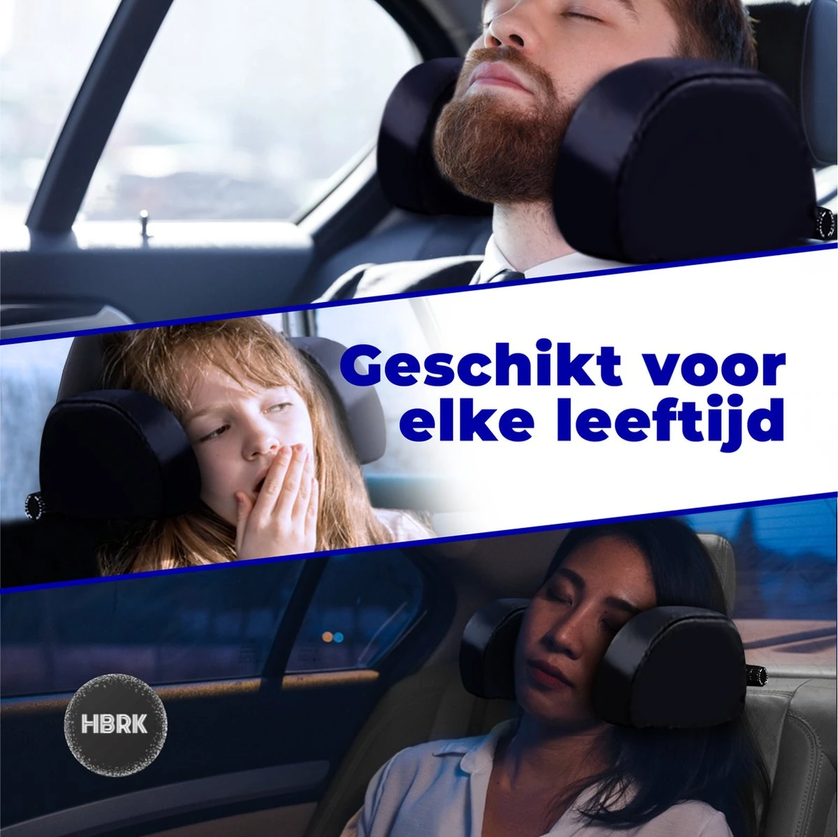 HBRK – Hoofdsteun Auto – Nekkussen – Hoofdkussen Kinderen & Volwassenen – Neksteun – Autokussen – Reiskussen Veiligheid – Verstelbaar – Zwart 4 HBRK – Hoofdsteun Auto – Nekkussen – Hoofdkussen Kinderen & Volwassenen – Neksteun – Autokussen – Reiskussen Veiligheid – Verstelbaar – Zwart - Image 4