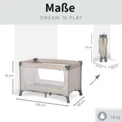 Hauck Dream N Play Campingbedje Set - Met Matras En Muggennet - Beige -Maxi-Cosi Winkel 1200x1199 13