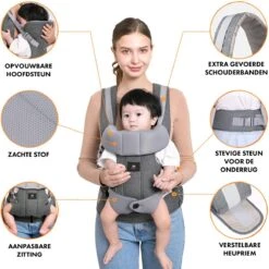 Deryan Ergonomische Draagzak - Buikdrager 2-in-1 Antraciet -Maxi-Cosi Winkel 1200x1199 25