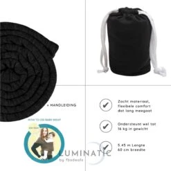 Baby Draagdoek - Babywrap - Baby Carrier - Babydrager - Buikdrager Baby – Baby Draagzak - Baby Sling | Luminatic® | Ergonomisch | Met Tasje | Zwart -Maxi-Cosi Winkel 1200x1200 1067