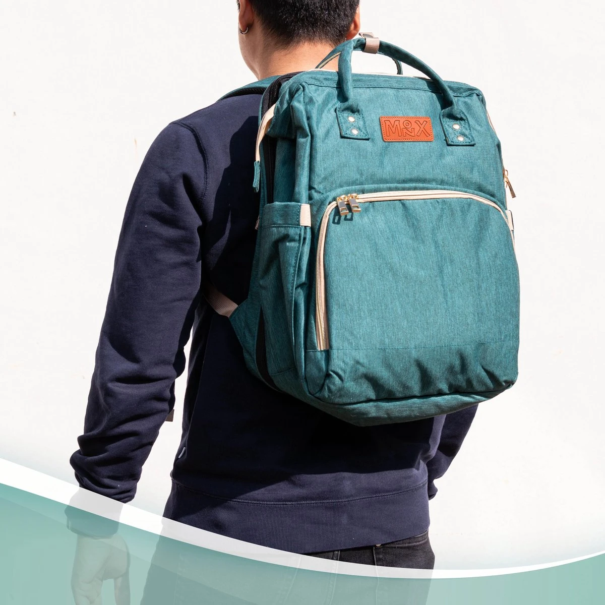 Luiertas Rugzak - Monx Luiertas Verzorgingstas Met Uitklapbaar Babybedje - Overzichtelijke Luierrugzak Extra Buggy En Kinderwagen Haken Inclusief Geïsoleerde Flessenhouder - Groen 7 Luiertas Rugzak - Monx Luiertas Verzorgingstas Met Uitklapbaar Babybedje - Overzichtelijke Luierrugzak Extra Buggy En Kinderwagen Haken Inclusief Geïsoleerde Flessenhouder - Groen - Image 7