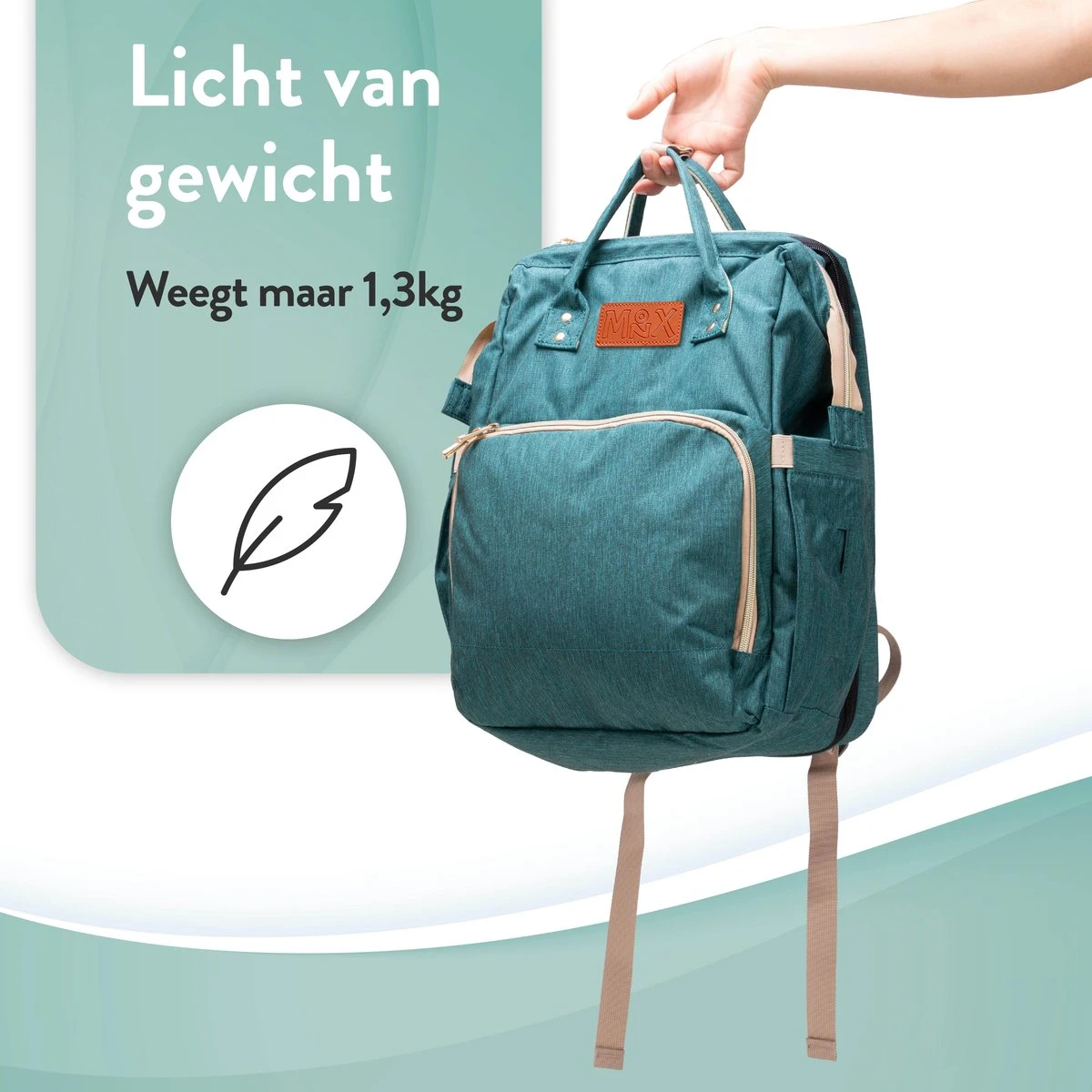 Luiertas Rugzak - Monx Luiertas Verzorgingstas Met Uitklapbaar Babybedje - Overzichtelijke Luierrugzak Extra Buggy En Kinderwagen Haken Inclusief Geïsoleerde Flessenhouder - Groen 17 Luiertas Rugzak - Monx Luiertas Verzorgingstas Met Uitklapbaar Babybedje - Overzichtelijke Luierrugzak Extra Buggy En Kinderwagen Haken Inclusief Geïsoleerde Flessenhouder - Groen - Image 17