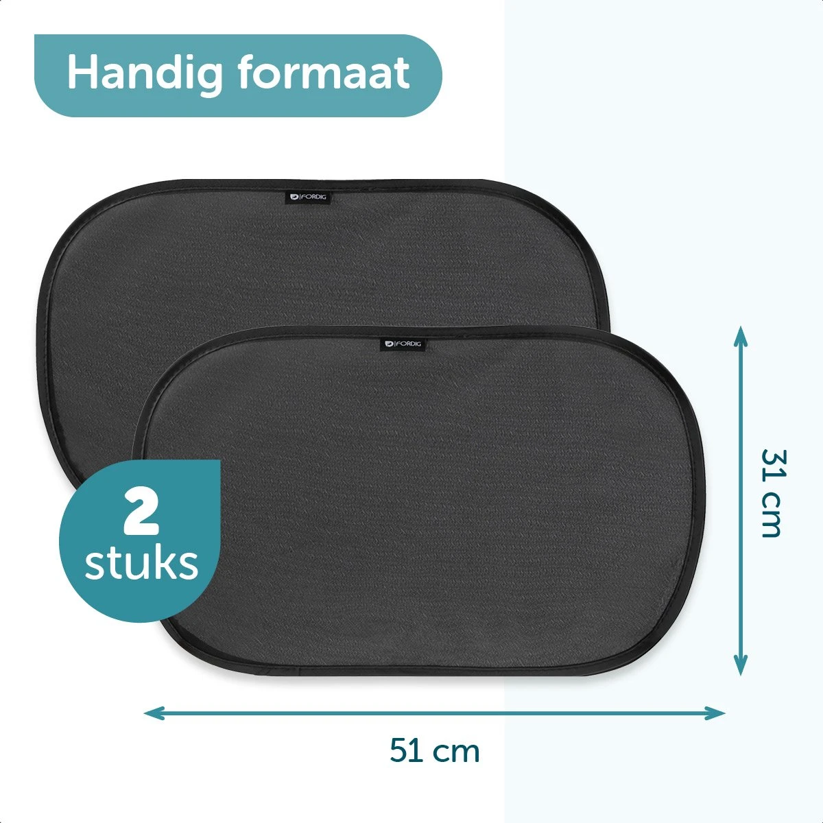 ForDig Zonnescherm Auto (2 Stuks) - Extra Donker - Zonwering UV Protectie Voor Auto Zijruit – Zonwering Auto – Zonder Zuignappen – 80 GSM – 51 X 31 CM 7 ForDig Zonnescherm Auto (2 Stuks) - Extra Donker - Zonwering UV Protectie Voor Auto Zijruit – Zonwering Auto – Zonder Zuignappen – 80 GSM – 51 X 31 CM - Image 7