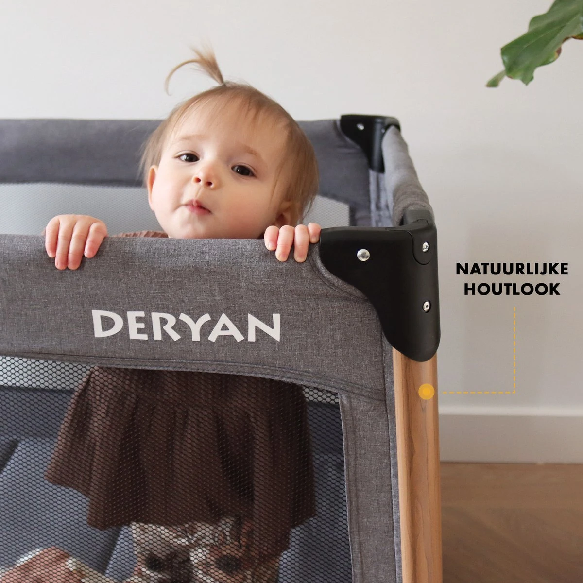 Deryan Luxe Campingbed Compleet - 120x60cm - Bodemverhoger - Verschoonblad - Opbergmand - Grijs 3 Deryan Luxe Campingbed Compleet - 120x60cm - Bodemverhoger - Verschoonblad - Opbergmand - Grijs - Image 3